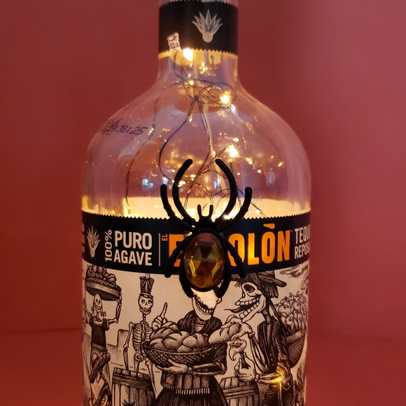 Tequila Decorative Bottle Lights with Orange String Lights - Picture 4 of 4